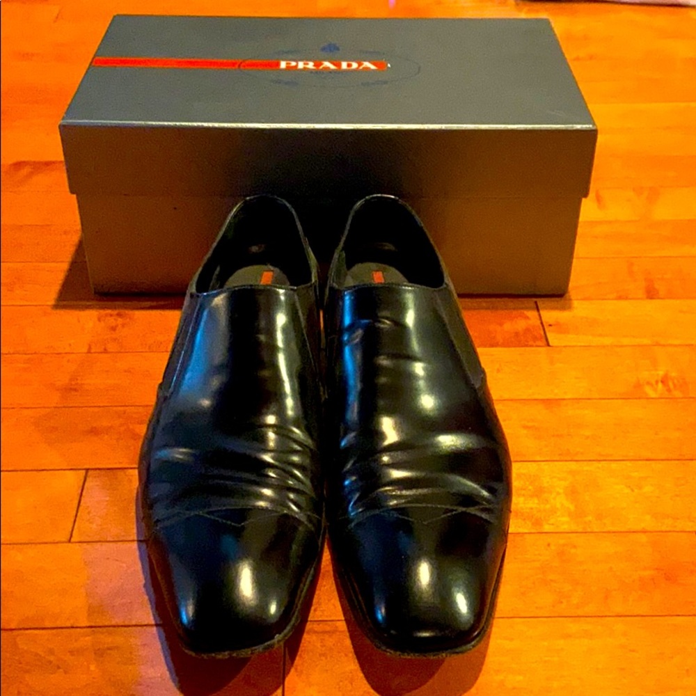 Men’s Black Prada Dress Shoes